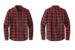 Eddie Bauer EB610 Long Sleeve Favorite Flannel Plaid Shirt Red Highland Plaid