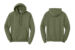 PC78H Port & Co Core Fleece Pullover Hoodie - Olive Drab Green Heather