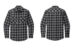 Port Authority W668 Plaid Flannel Shirt Grey Black Buffalo Check