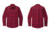 Port Authority W668 Plaid Flannel Shirt Red Black Buffalo Check