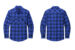 Port Authority W668 Plaid Flannel Shirt Royal Black Open Plaid