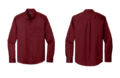 Port Authority W808 Long Sleeve Twill Shirt Burgundy