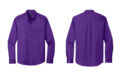 Port Authority W808 Long Sleeve Twill Shirt Purple