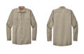 SP14 Red Kap Long Sleeve Industrial Work Shirt Light Tan