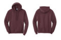 PC78H Port & Co Core Fleece Pullover Hoodie - Heather Athletic Maroon
