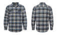 Custom blue Burnside 8210 Flannel Shirt