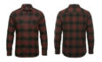 Burnside B8210 Mens Plaid Flannel Shirt Crimson