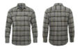 Burnside B8210 Mens Plaid Flannel Shirt Grey Olive