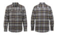 Burnside B8210 Mens Plaid Flannel Shirt Light Grey