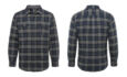 Burnside B8210 Mens Plaid Flannel Shirt Navy