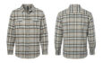 Burnside B8210 Mens Plaid Flannel Shirt Stone