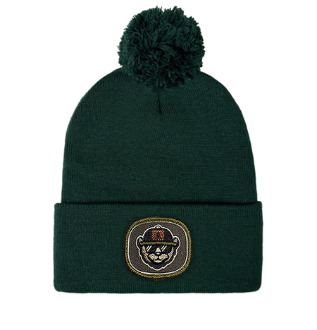 Embroidered Patch Sportsman SP12 Pom Beanie Dark Green