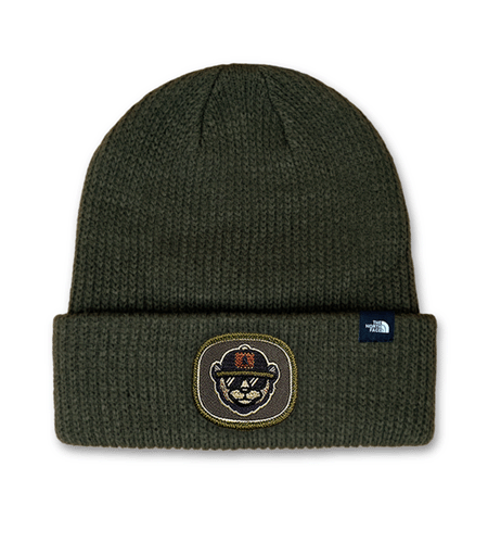 TNF beanie with embroidered patch logo, customized winter hat.