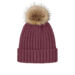 Port Authority C990 Faux Fur Pom Beanie - Rosewood