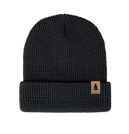 Richardson Knit Waffle Beanie With Suede Clip Label Branding 2