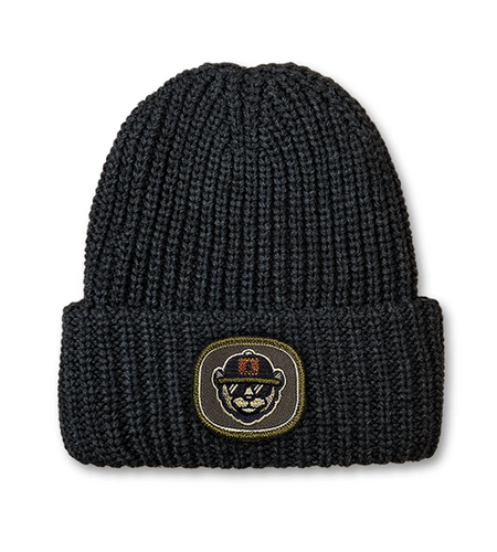 Sportsman chunky beanie with embroidered patch logo.