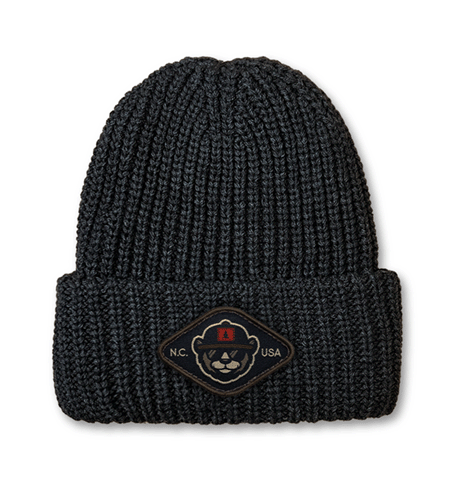 Sportsman chunky cuffed beanie with woven patch logo.