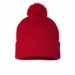 Sportsman SP15 12 Pom Pom Cuffed Beanie - Red
