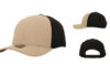 10 10 Hats 616 6 Panel Performance Cap - Khaki/Black
