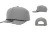10 10 Hats R615 5 Panel Rope Hat - Light Grey