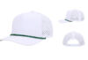 10 10 Hats R615 5 Panel Rope Hat White Green