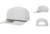 10 10 Hats R615 5 Panel Rope Hat - White