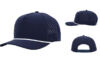10 10 Hats R615 5 Panel Rope Hat True Navy White Rope