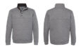 J. America Quilted Half Snap Pullover - Heather Grey J. America Quilted Half Snap Pullover - Heather Grey