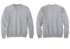 Carhartt Midweight Crewneck Sweatshirt CTK124 Heather Grey