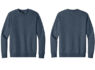 DT6104 District Fleece Custom Crewneck HEathered Navy