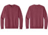 DT6104 District Fleece Custom Crewneck Heathered Cardinal