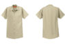 SP24 Red Kap Industrial Short Sleeve Work Shirt Light Tan