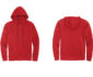 District Fleece Full Zip Hoodie DT6102 Classicred