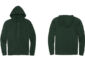 District Fleece Full Zip Hoodie DT6102 Forestgreen
