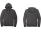District Fleece Full Zip Hoodie DT6102 Heatheredcharcoal