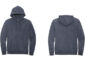 District Fleece Full Zip Hoodie DT6102 Heatherednavy