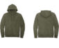 District Fleece Full Zip Hoodie DT6102 Heatheredolive