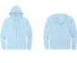 District Fleece Full Zip Hoodie DT6102 Iceblue