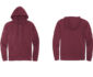 District Fleece Full Zip Hoodie DT6102 Plum