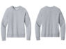 DT6105 District Fleece Women's Crewneck Sweatshirts Light Heather Grey