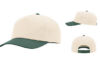 Cream Dark Green Richardson R356 5 Panel Gramps Hat