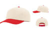 Cream Red Richardson R356 5 Panel Gramps Hat