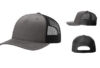 Richardson R112FP Five Panel Trucker Charcoal Black