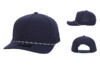 10 10 Hats R615 5 Panel Rope Hat - Navy