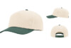 Cream Dark Green Richardson R356 5 Panel Gramps Hat
