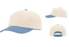 Cream Light Denim Richardson R356 5 Panel Gramps Hat