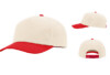 Cream Red Richardson R356 5 Panel Gramps Hat