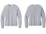 DT6105 District Fleece Women's Crewneck Sweatshirts Light Heather Grey