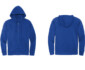 District Fleece Full Zip Hoodie DT6102 Deeproyal