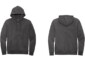 District Fleece Full Zip Hoodie DT6102 Heatheredcharcoal